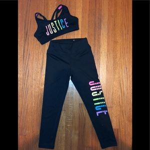 Justice Sports Bra and Legging Set
